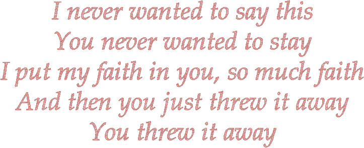 Some emotional, glitter text