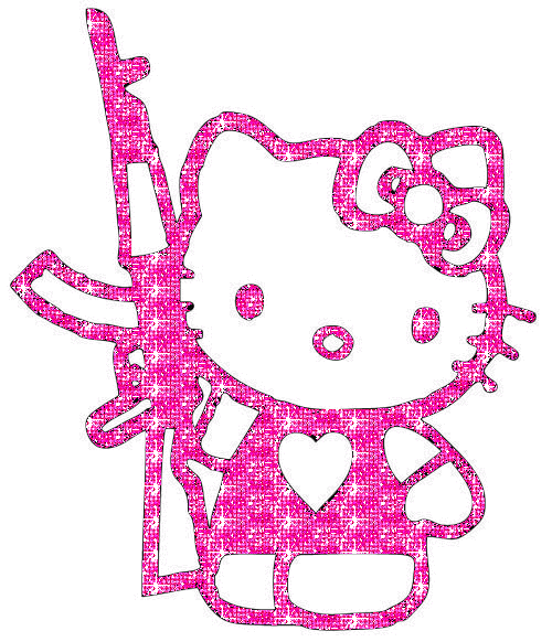 Hello Kitty (Glittery Hot Pink)