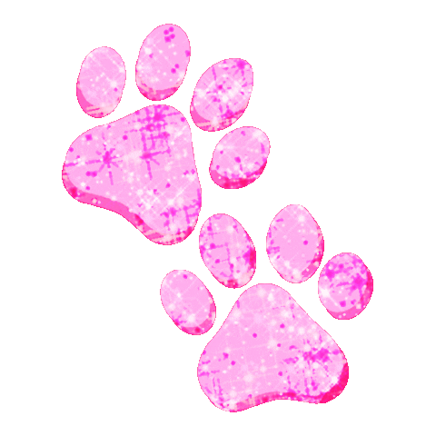 Pink, Glitter Paws